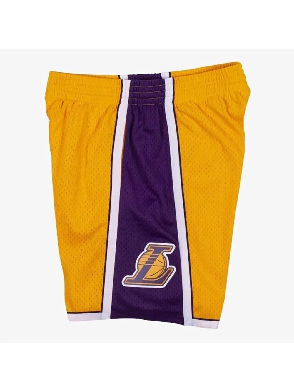 Mitchell and Ness Lakers Gold Hardwood Classics Swingman Shorts Large